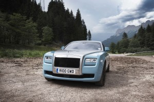 Rolls-Royce Ghost, a one-off special edition Alpine Trail version, in the Dolomites